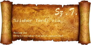 Szieber Terézia névjegykártya