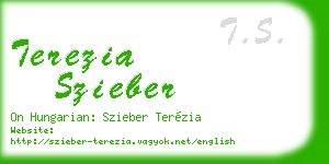 terezia szieber business card